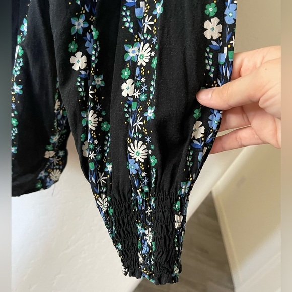 Talbots|Floral Tie Neck Smocked Blouse, Size 2X, Petite ••• Boho - Picture 7 of 11